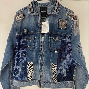 New with tags Desigual denim jacket size L